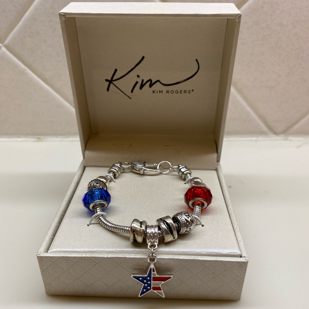 American flag star, July 4th bracelet!